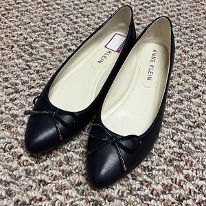 Anne Klein Navy Flat with Bow - 10M